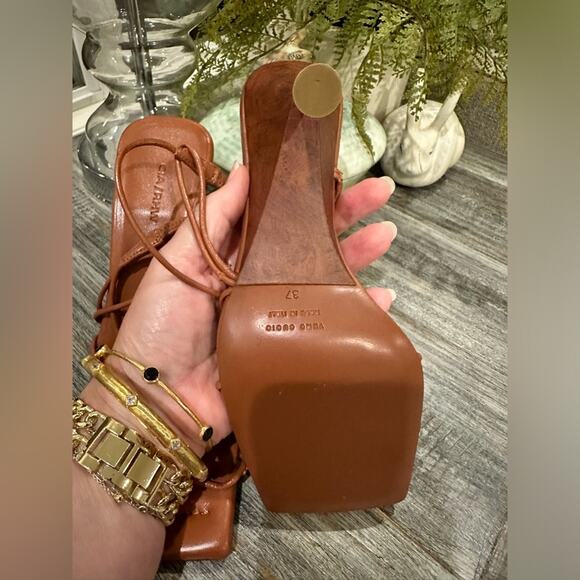 GIA BORGHINI / RHW
Strappy Leather Wedge Sandals - Picture 7 of 15